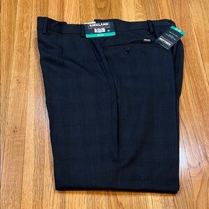 Men’s Dark Plaid Dress Pants